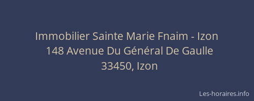 Immobilier Sainte Marie Fnaim - Izon