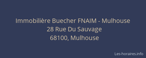 Immobilière Buecher FNAIM - Mulhouse
