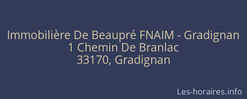 Immobilière De Beaupré FNAIM - Gradignan