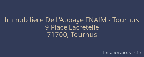 Immobilière De L'Abbaye FNAIM - Tournus
