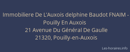 Immobiliere De L'Auxois delphine Baudot FNAIM - Pouilly En Auxois
