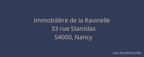 Immobilière de la Ravinelle