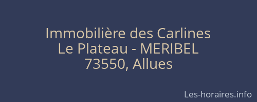 Immobilière des Carlines