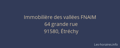 Immobilière des vallées FNAIM