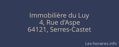 Immobilière du Luy