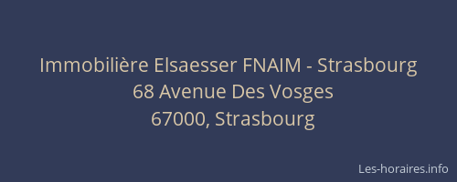 Immobilière Elsaesser FNAIM - Strasbourg