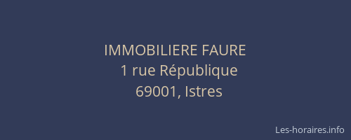 IMMOBILIERE FAURE