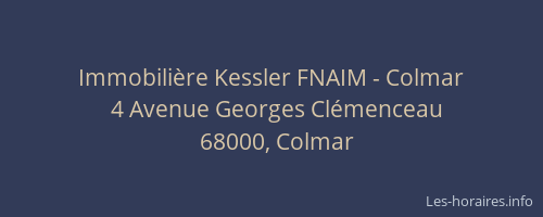 Immobilière Kessler FNAIM - Colmar