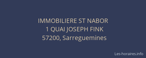 IMMOBILIERE ST NABOR