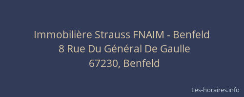 Immobilière Strauss FNAIM - Benfeld