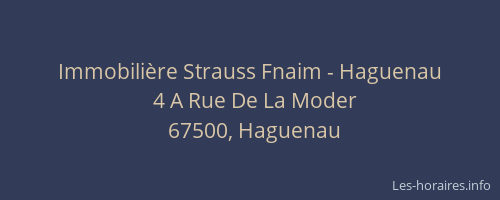 Immobilière Strauss Fnaim - Haguenau
