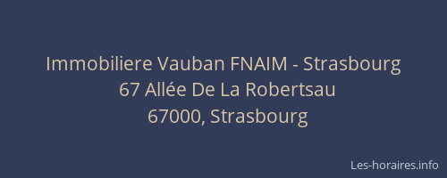 Immobiliere Vauban FNAIM - Strasbourg