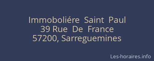 Immoboliére  Saint  Paul
