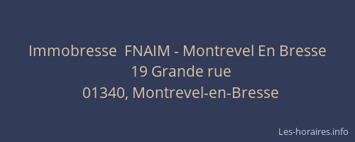 Immobresse  FNAIM - Montrevel En Bresse