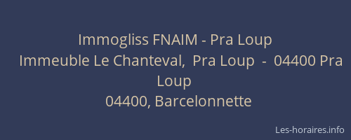 Immogliss FNAIM - Pra Loup