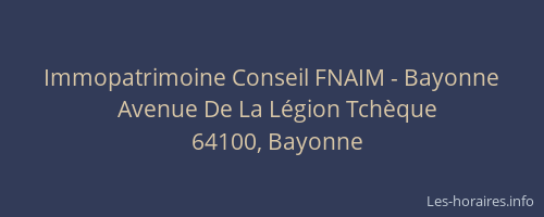 Immopatrimoine Conseil FNAIM - Bayonne