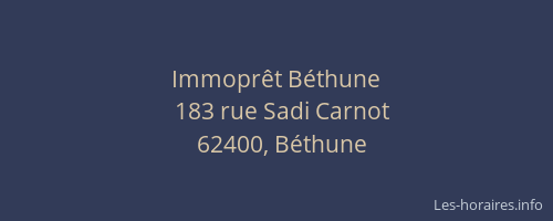 Immoprêt Béthune