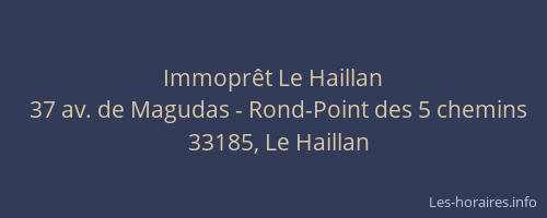 Immopr&ecirc;t Le Haillan