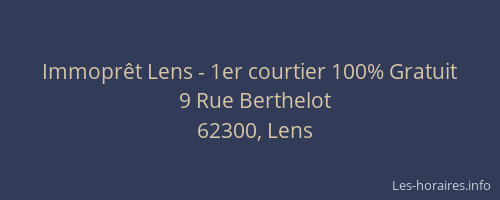 Immoprêt Lens - 1er courtier 100% Gratuit