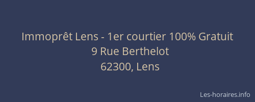 Immopr&ecirc;t Lens - 1er courtier 100% Gratuit