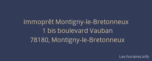 Immoprêt Montigny-le-Bretonneux
