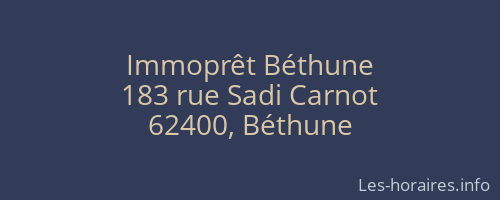 Immoprêt Béthune