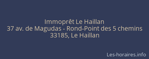 Immoprêt Le Haillan