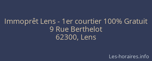 Immoprêt Lens - 1er courtier 100% Gratuit
