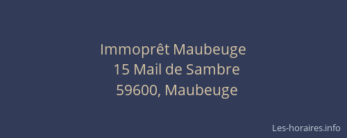 Immoprêt Maubeuge