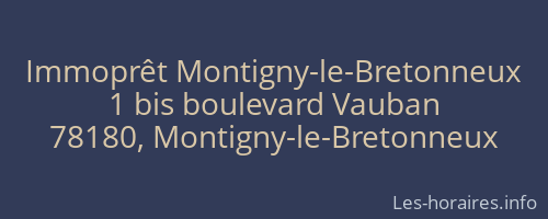 Immoprêt Montigny-le-Bretonneux