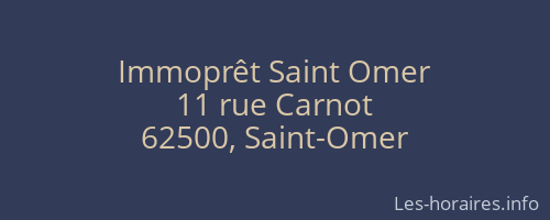 Immoprêt Saint Omer