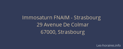 Immosaturn FNAIM - Strasbourg