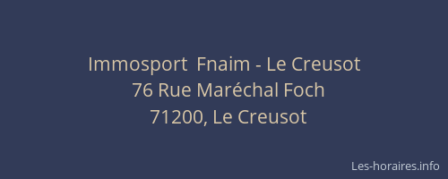 Immosport  Fnaim - Le Creusot