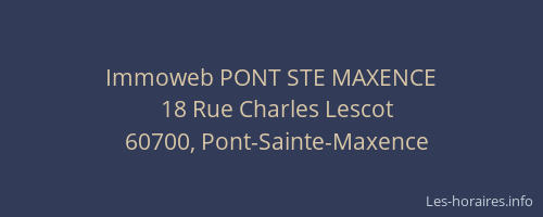 Immoweb PONT STE MAXENCE