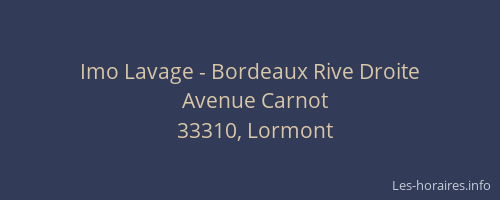 Imo Lavage - Bordeaux Rive Droite