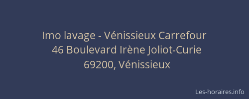 Imo lavage - Vénissieux Carrefour