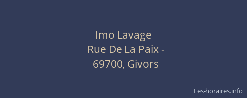 Imo Lavage