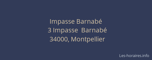 Impasse Barnabé