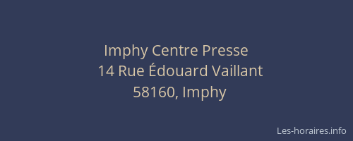 Imphy Centre Presse