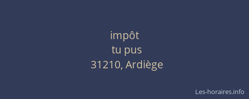 impôt