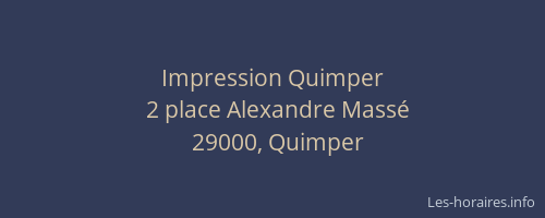 Impression Quimper