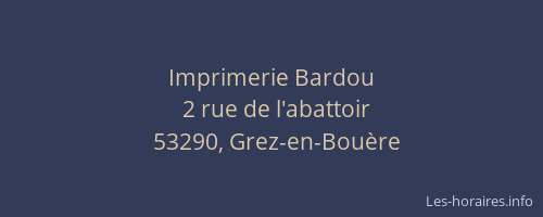 Imprimerie Bardou