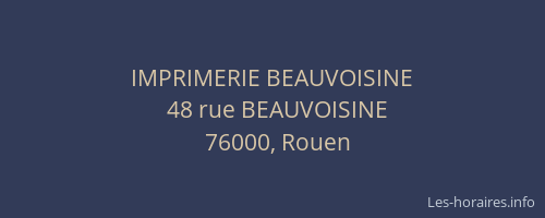 IMPRIMERIE BEAUVOISINE