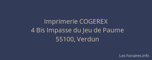 Imprimerie COGEREX
