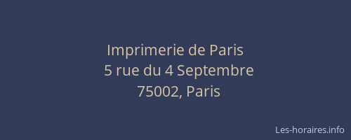 Imprimerie de Paris