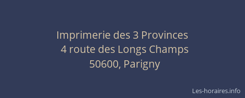 Imprimerie des 3 Provinces