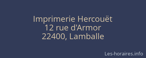 Imprimerie Hercouët