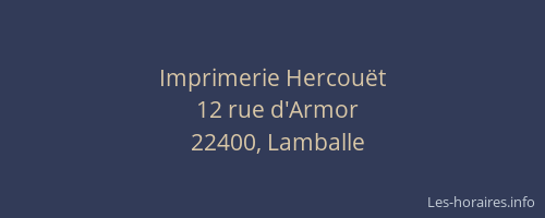 Imprimerie Hercou&euml;t