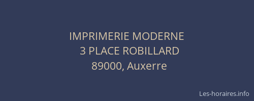 IMPRIMERIE MODERNE