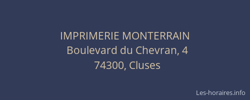 IMPRIMERIE MONTERRAIN